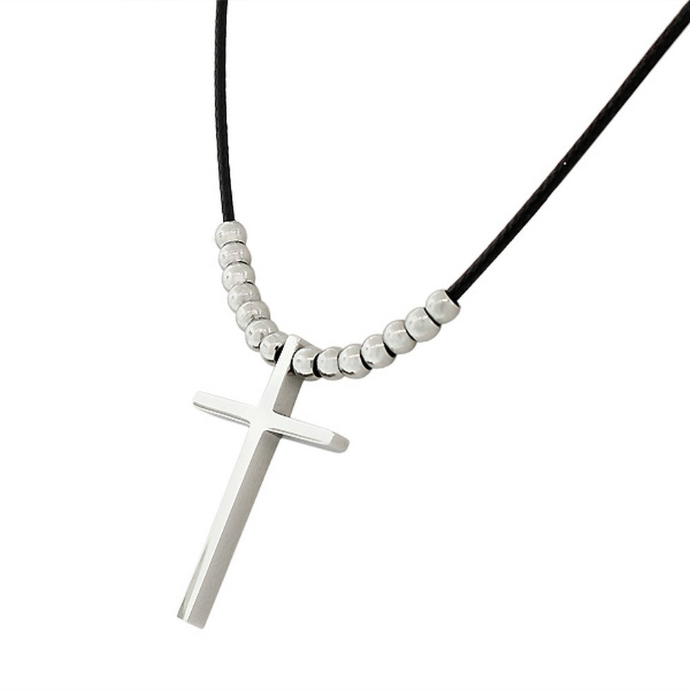 Cross Beads Stainless Steel Necklace