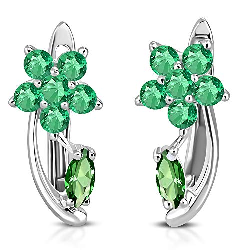 Emerald Green Flower Huggies