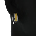 Gold Greek Key Hoops