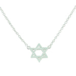 925 Sterling Silver Jewish Star of David Pendant Necklace