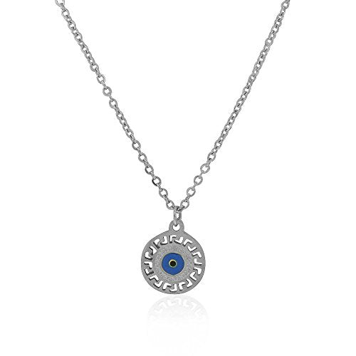 Evil Eye Necklace Pendant Stainless Steel