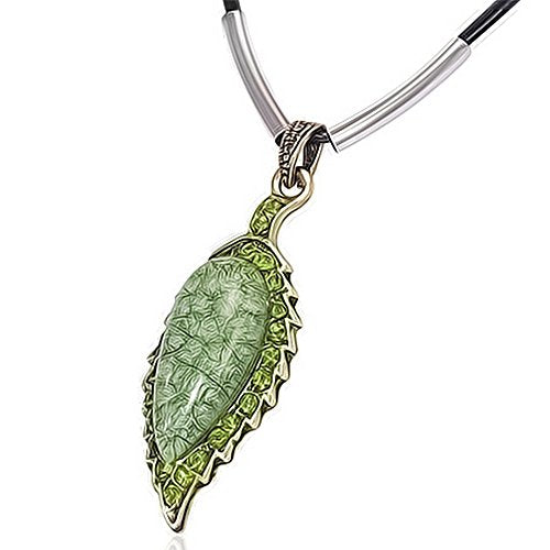 Fashion Alloy Scarlet Leaf Charm with Red and Black Chain Pendant Necklace
