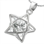 My Daily Styles Fashion Alloy Silver-Tone Star CZ Womens Pendant Necklace