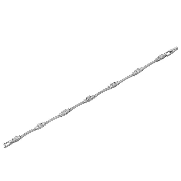 White Wedding Tennis Bracelet