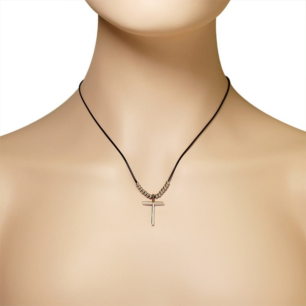Cross Beads Stainless Steel Necklace