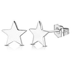 925 Sterling Silver Yellow Gold-Tone Star Small Stud Earrings