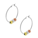 Stainless Steel Gold-Tone Silver-Tone Hoop Earrings