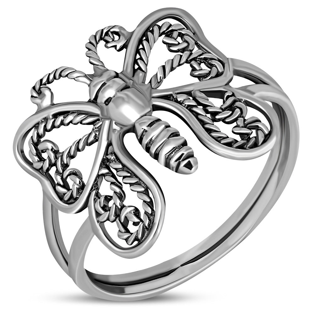 Women's 925 Sterling Silver Butterfly Ring