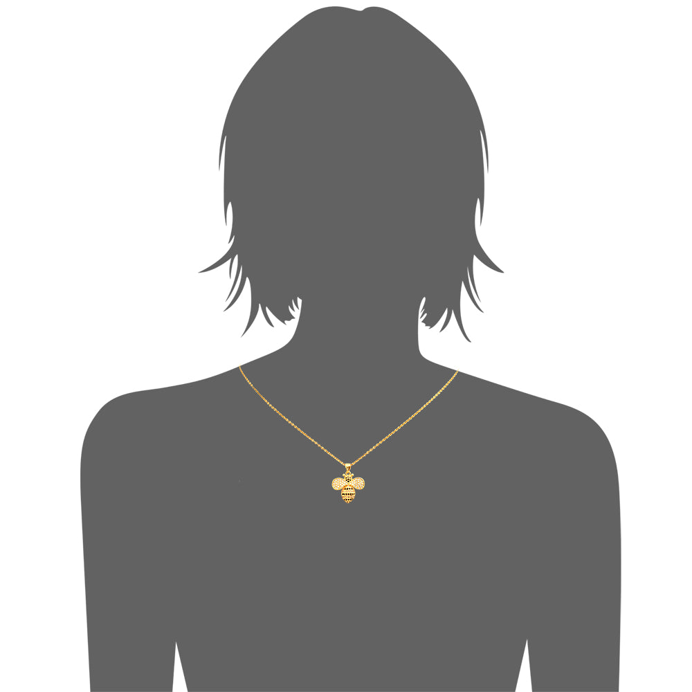 My Daily Styles Women's Stainless Steel Bumble Bee Pendant Necklace