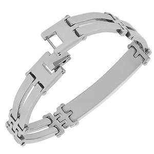 Stainless Steel Two-Tone Men's Links Chain Bracelet