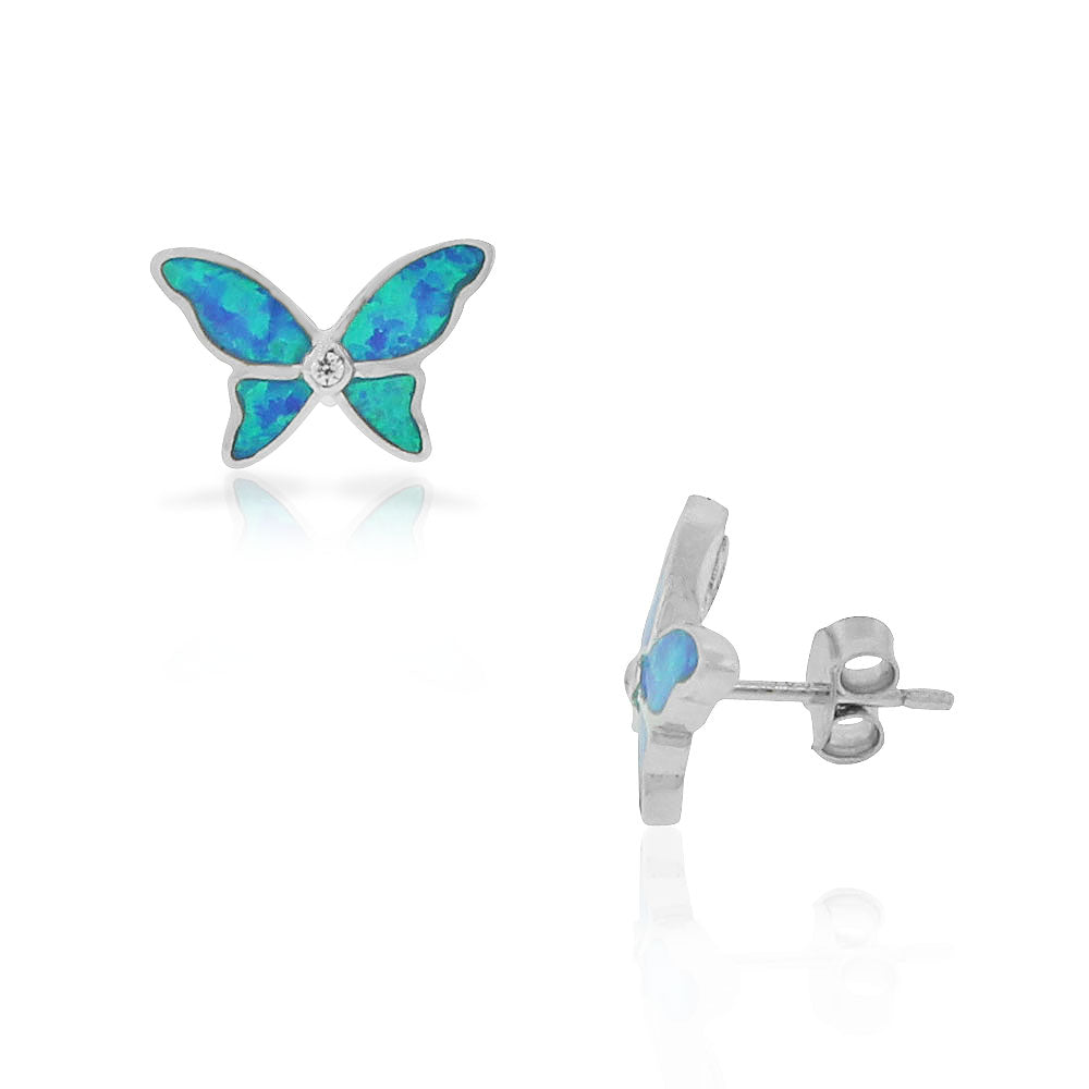 Opal Butterfly Studs