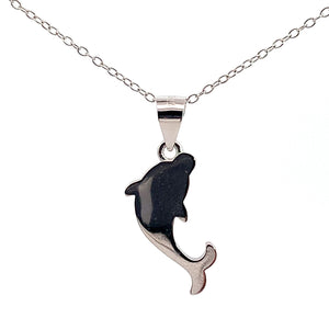 My Daily Styles 925 Sterling Silver Blue Dolphin Pendant Necklace