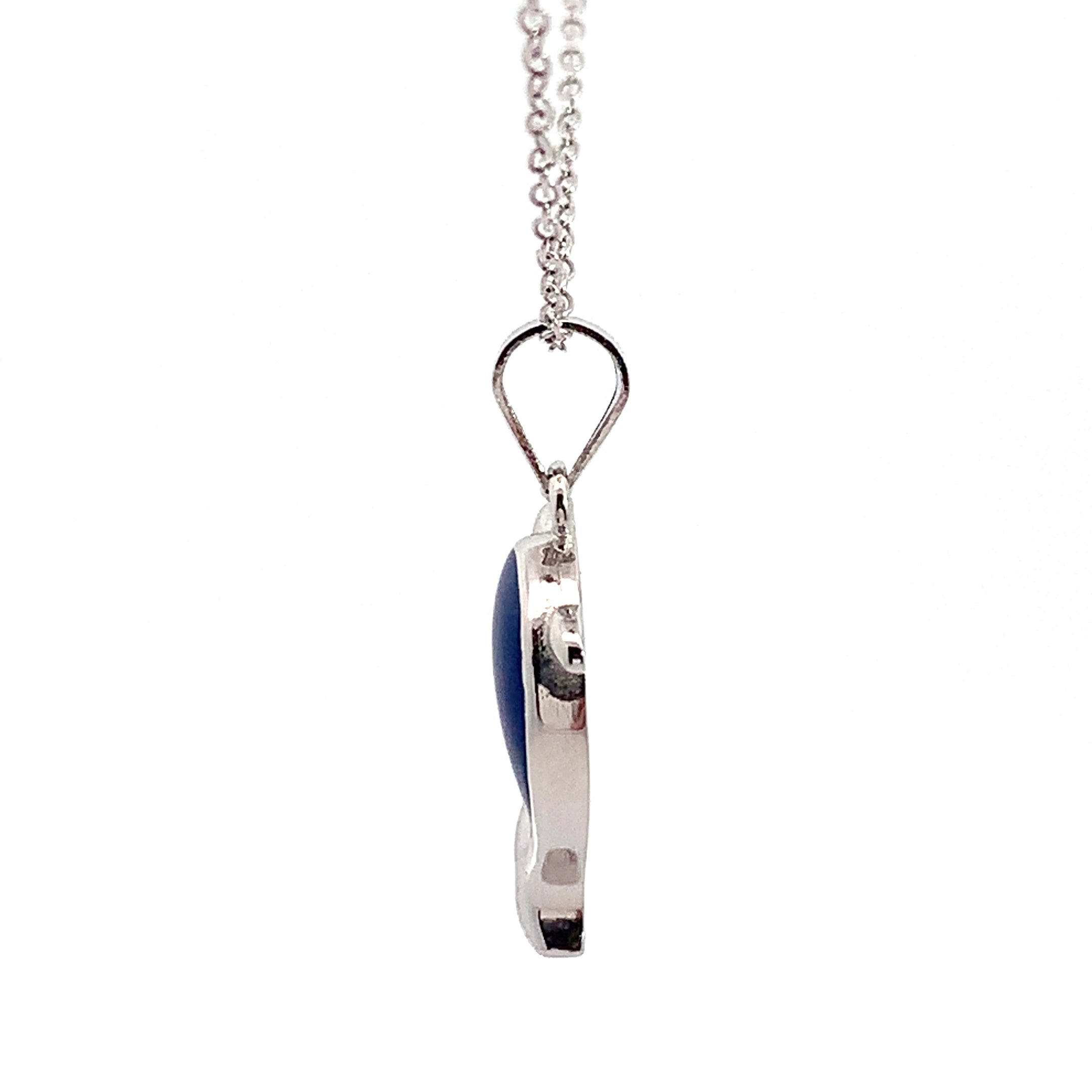 My Daily Styles 925 Sterling Silver Blue Dolphin Pendant Necklace