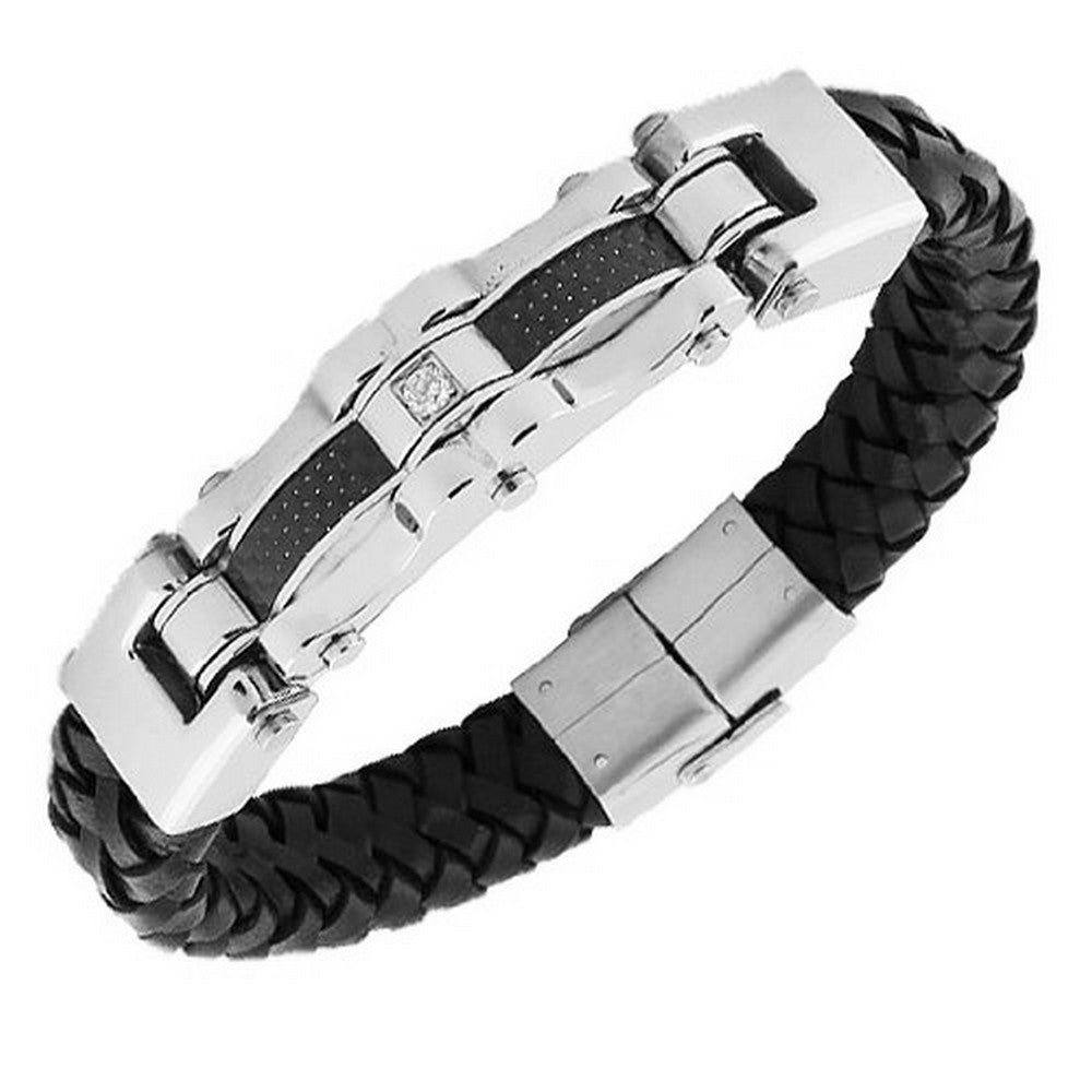 Chrome Leather Bracelet