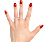 My Daily Styles 925 Sterling Silver Women's Ring Band with Multi-Color Rainbow Princess Cut CZ Stones