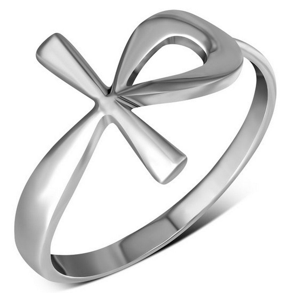 Ankh Cross Ring 925 Sterling Silver