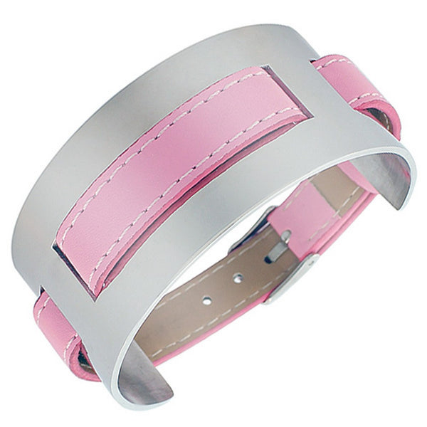 Faux Pink Leather Band
