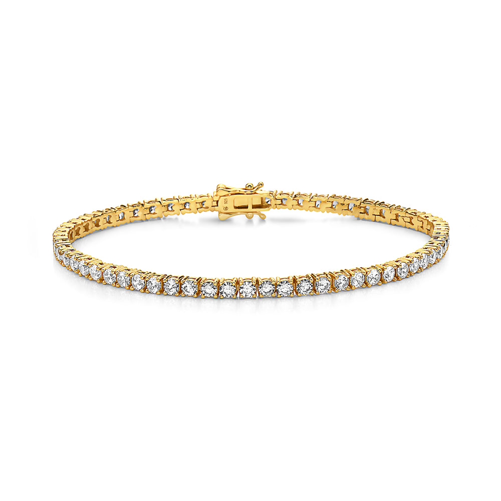 925 Sterling Silver Cubic Zirconia Tennis Bracelet