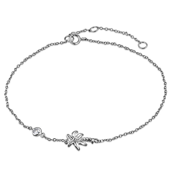 Sterling Palm Tree Anklet