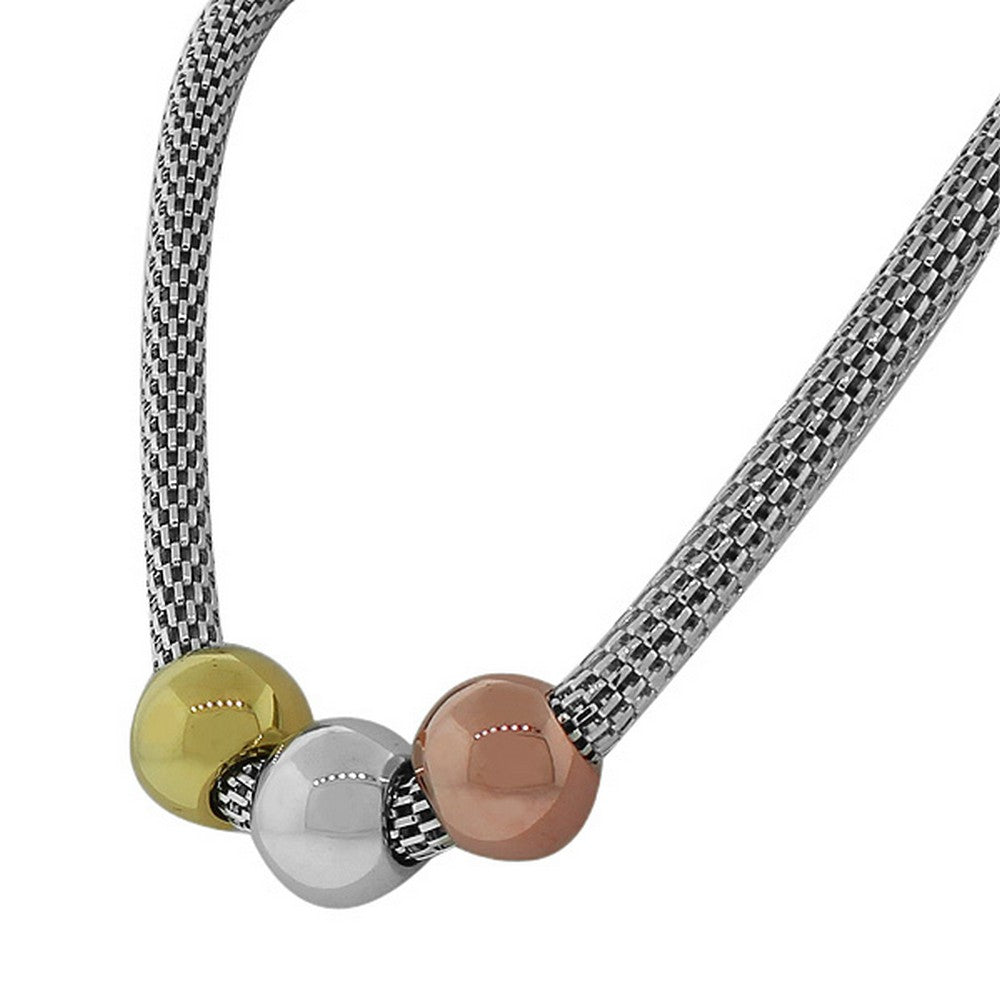 Stainless Steel Mesh Necklace Bracelet Set