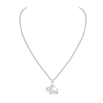 925 Sterling Silver Polished Classic Elephant Pendant Necklace