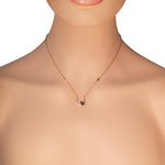 925 Sterling Silver Bezel-Set CZ Horseshoe Butterfly Pendant Necklace, 17"