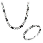 My Daily Styles Stainless Steel Mens Link Chain Necklace and Bracelet Set