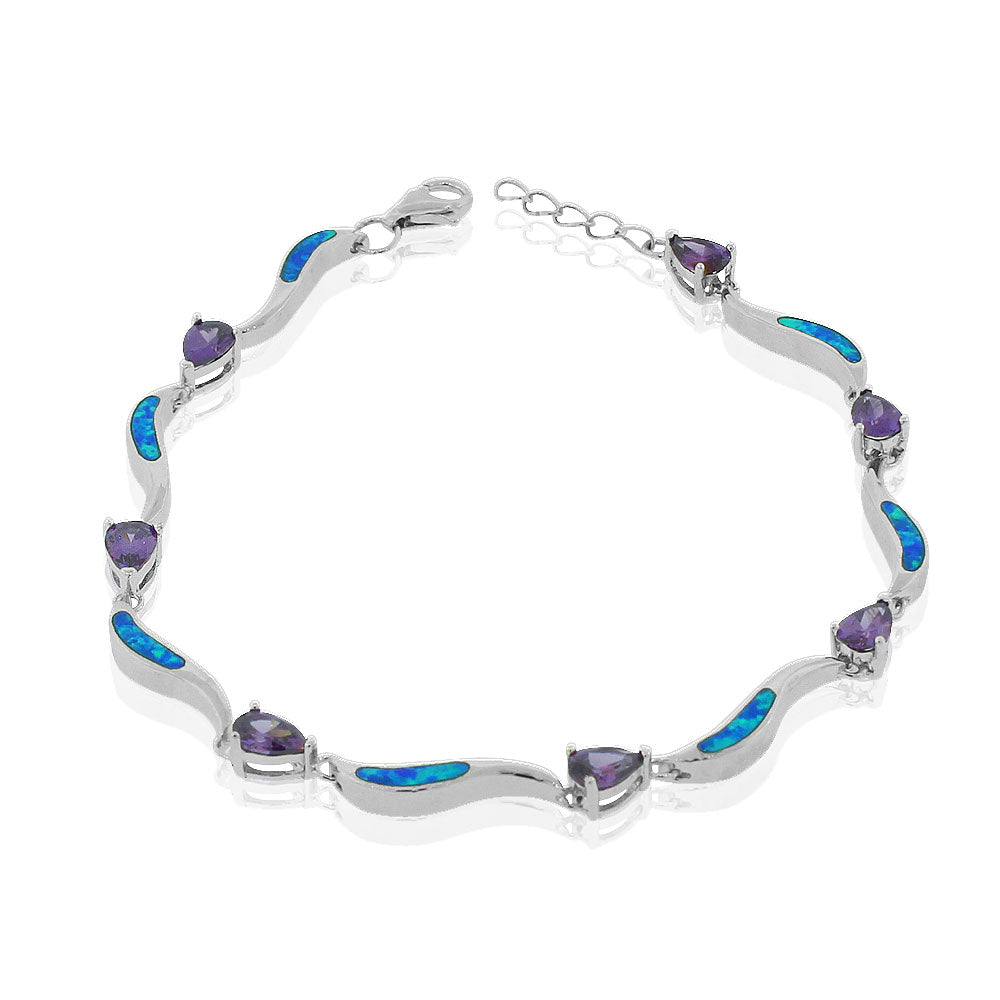 Amethyst Opal Bracelet