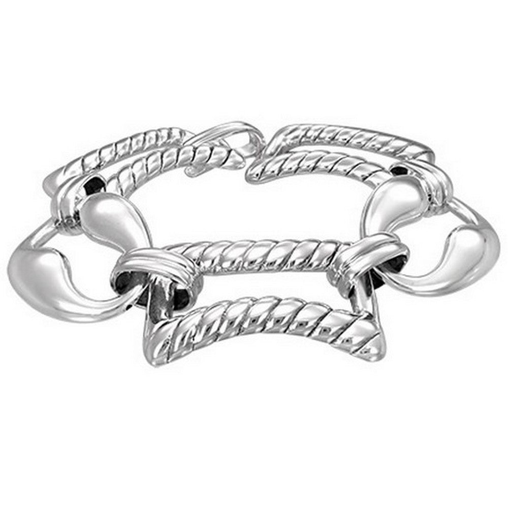 925 Sterling Silver Chunky Link Chain Womens Bracelet