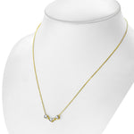 My Daily Styles Elegant 925 Sterling Silver Necklace with 3 CZ Hearts Attached - Bezel Set, 18" Chain