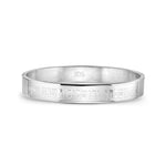 Stainless Steel Silver-Tone Jewish Prayer in Hebrew Psalm 137 If I forget Jerusalem Bangle Bracelet