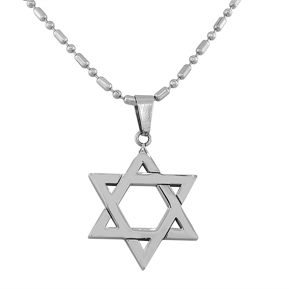 Classic Star of David Necklace Stainless Steel