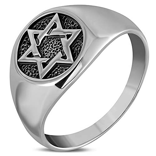 Star of David Men's 925 Sterling Silver Ring