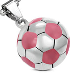 My Daily Styles Stainless Steel Silver-Tone Soccer Ball Football Pendant Necklace, 18"