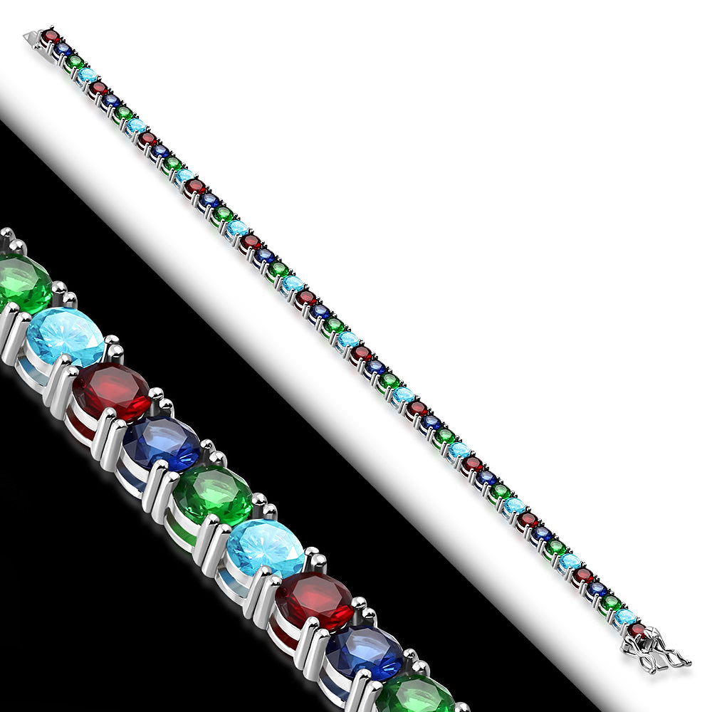 Multi-Color Bezel Bracelet