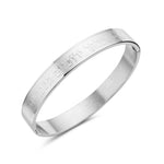 Stainless Steel Silver-Tone Jewish Prayer in Hebrew Psalm 137 If I forget Jerusalem Bangle Bracelet