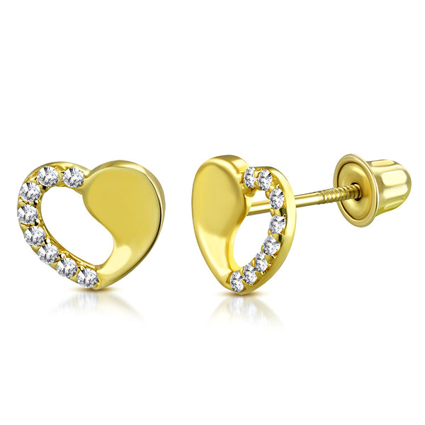 Hidden Heart Studs