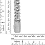 Men's 925 Sterling Silver Iced Out Bling Cuban Link CZ Cubic Zirconia Hip Hop Bracelet