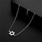 My Daily Styles Stainless Steel Star of David Bracelet for Women – Adjustable 5.9” + 2” Chain – Durable Hypoallergenic Jewish Bracelet with Polished Star Design