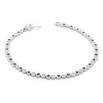 925 Sterling Silver Bezel-Set Round Multicolor CZ Classic Tennis Bracelet