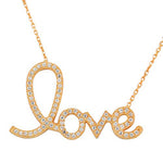 925 Sterling Silver Love Heart Charm White CZ Pendant Necklace