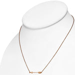 925 Sterling Silver Rose Gold-Tone Classic Love Arrow Horizontal Womens Pendant Necklace