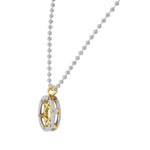 Stainless Steel Two-Tone Jewish Star of David Mens Pendant Necklace Chain, 24"