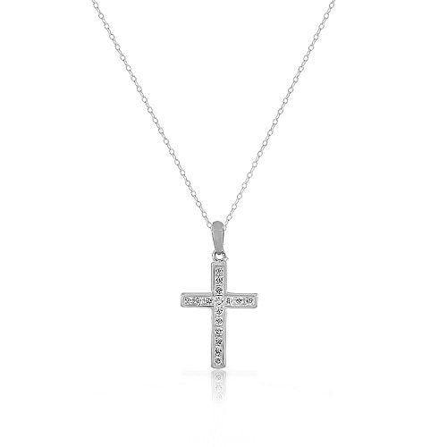 925 Sterling Silver CZ Cross Pendant
