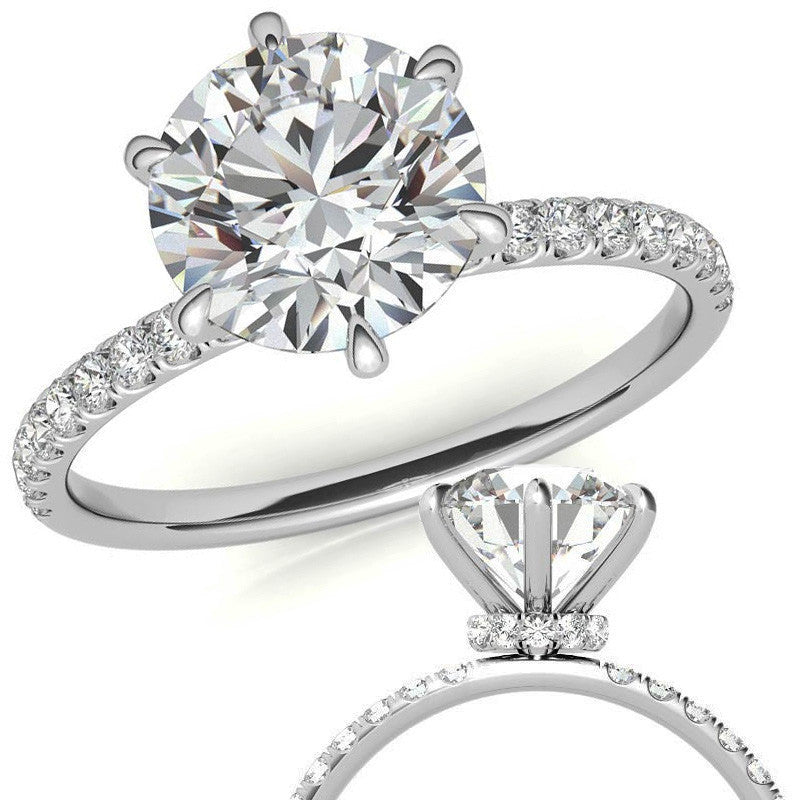 2.06 CT IGI Lab Grown Diamond F VS1 Solitaire Ring 18K White Gold