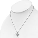 925 Sterling Silver Butterfly Dragonfly Pendant Necklace