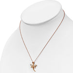 925 Sterling Silver Butterfly Dragonfly Pendant Necklace