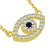 Small Evil Eye Necklace Sterling Silver