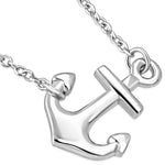 Rose Gold 925 Sterling Silver Anchor Necklace