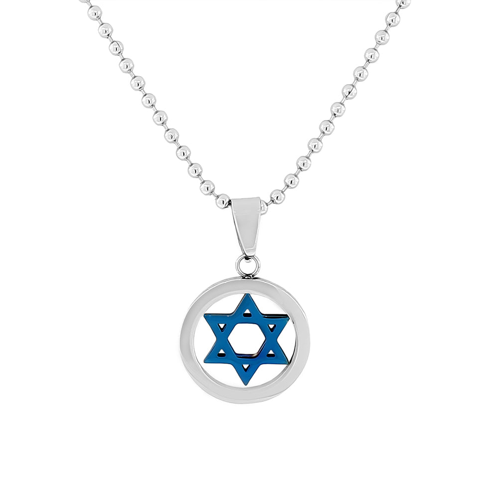 Blue Star Jewish Pendant